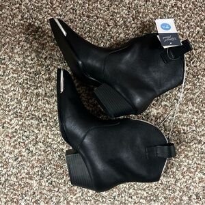 “Yass Grrll” Ankle Boots with Silver Toe Accent